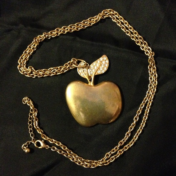 gold apple necklace