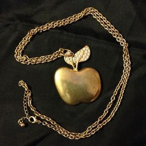 gold apple necklace