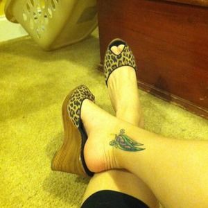 Leopard print wedges