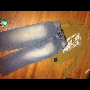 Urban outfit Denim & Longsleeve Shirt