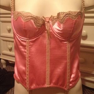 Pink Corset Top with Garter Straps!!
