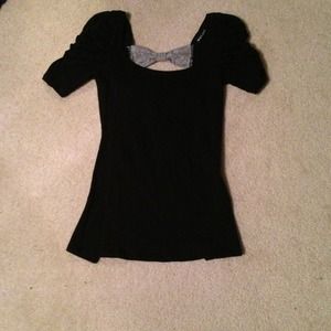 Black Open-Back shirt