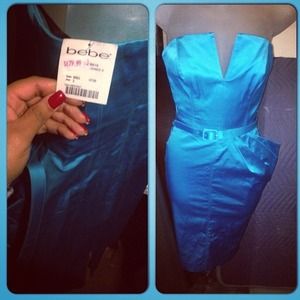 Beautiful strapless bebe pencil dress