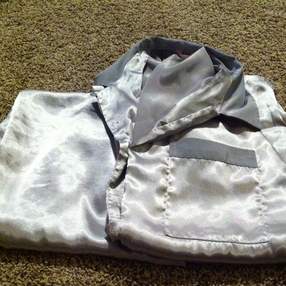 Gray silky pant PJs