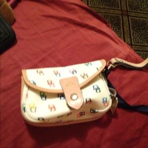 White multicolored Dooney and Bourke
