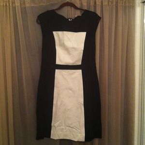 Ann Taylor Loft-black/white dress