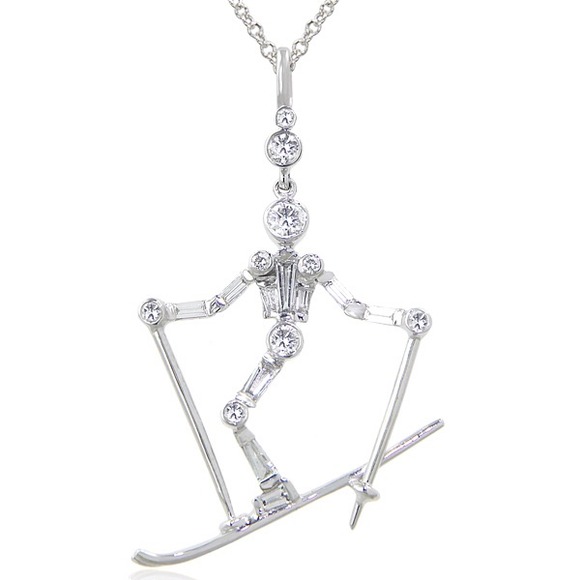 Jewelry - Ski diamond pendant