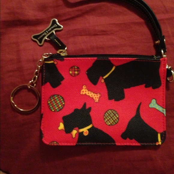 Dooney and Bourke wristlet with dog design