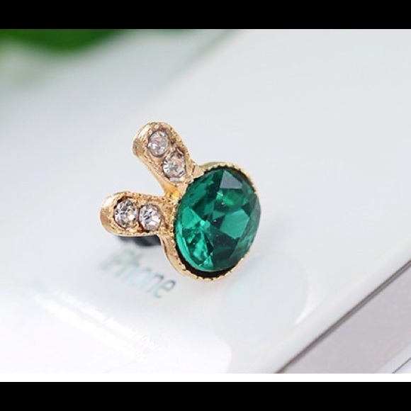 cute Dust Plug Crystal  Rabbit