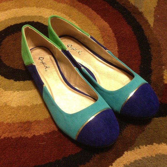 Shoes - Blue and green flats!