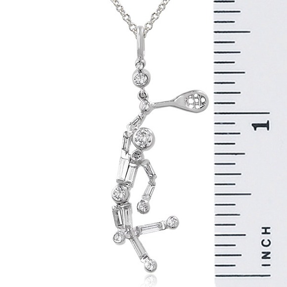 Diamond Tennis Pendant - Picture 2 of 2