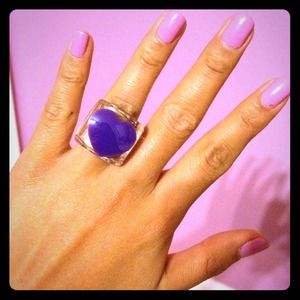 Clear ring w/ Purple Heart