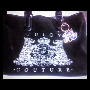 Juicy Black Velour Handbag