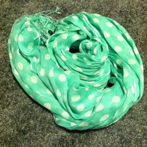 Cute polka dotted Forever 21 scarf!