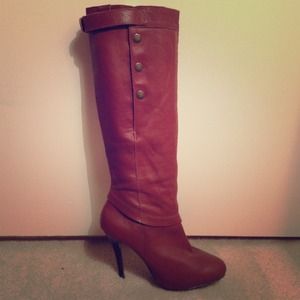 Leather high boots