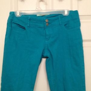 RESERVED!!! Forever 21 turquoise skinny jeans