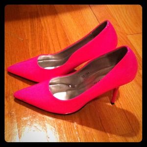 🚫RESERVED🚫 Neon pink stiletto heels