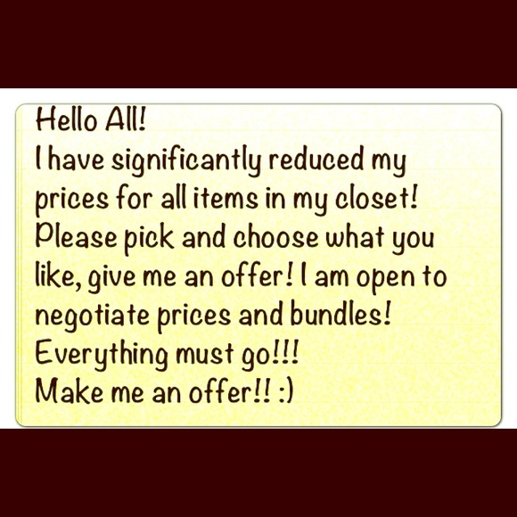 Significantly Reduced Prices!