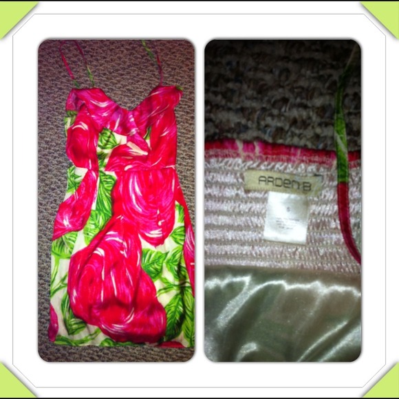 Arden b rose print dress