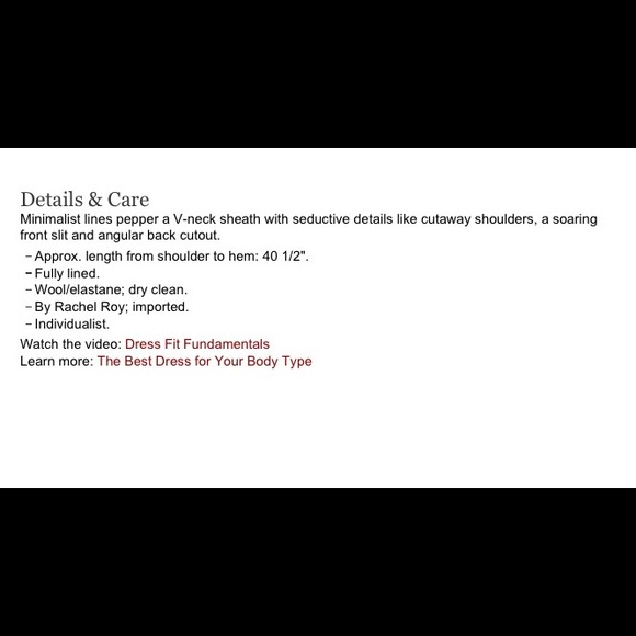 ☀SOLD☀ Super chic Rachel Roy cut out dress size 2 - Picture 4 of 4