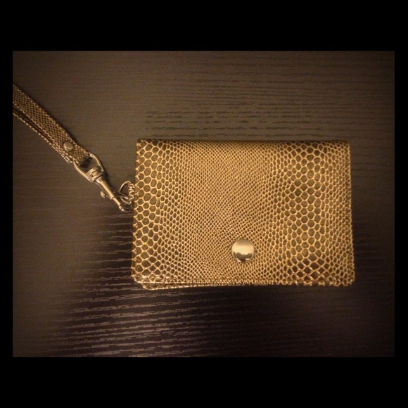 Gold Wristlet clutch