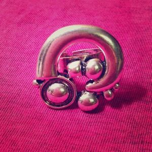 Retro silver ring.