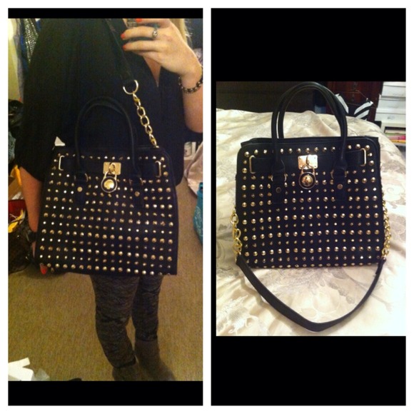 Fleur de Luv Handbags - NEW Black Stud Tote Handbag