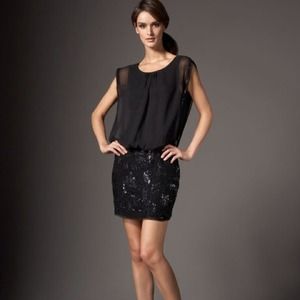 Aidan Mattox Black Sequin Dress