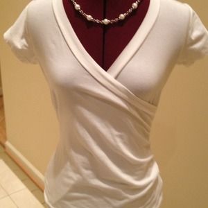 White Wrap tee