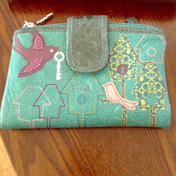 Green Fossil wallet
