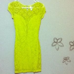 Lovey Day Clothing: Lime Green Laced Dress