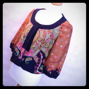 Anthropologie Elevenses Spring cropped jacket 4