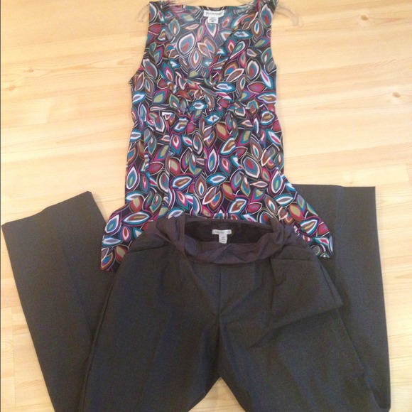 Gap maternity trousers, motherhood blouse