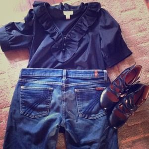 7 Seven for all man kind cute cropped jeans SZ 30