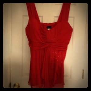 Plus Size Red Sparkle party top!