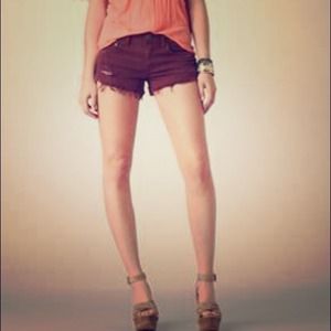 Maroon and pink and purpleish shorts