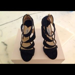 Jimmy choo Gretchen textured glitter leather