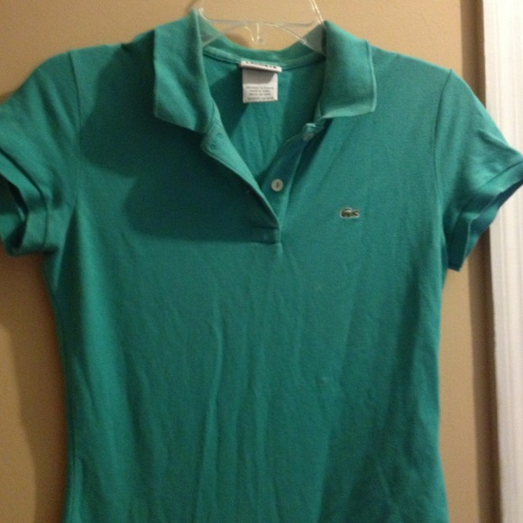 Teal, short sleeve Lacoste shirt