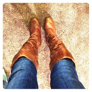 Jessica Simpson tall cognac boots