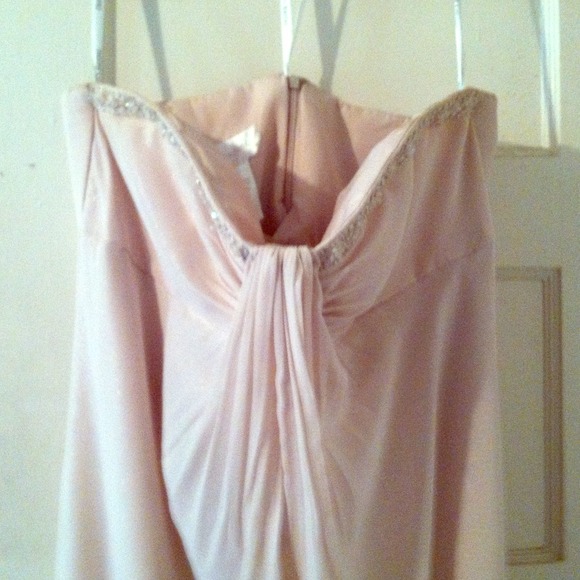 Champagne with rhinestone evening/bridal gown