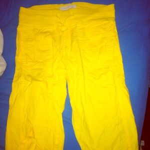 Yellow capris for acchadwick