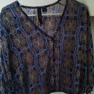 Sheer print blouse