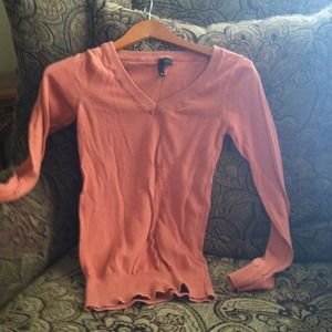 Rustic orange H&M v neck sweater