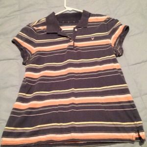 American eagle stripped polo
