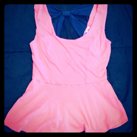 **BUNDLE** coral and green polka dotted tops!!