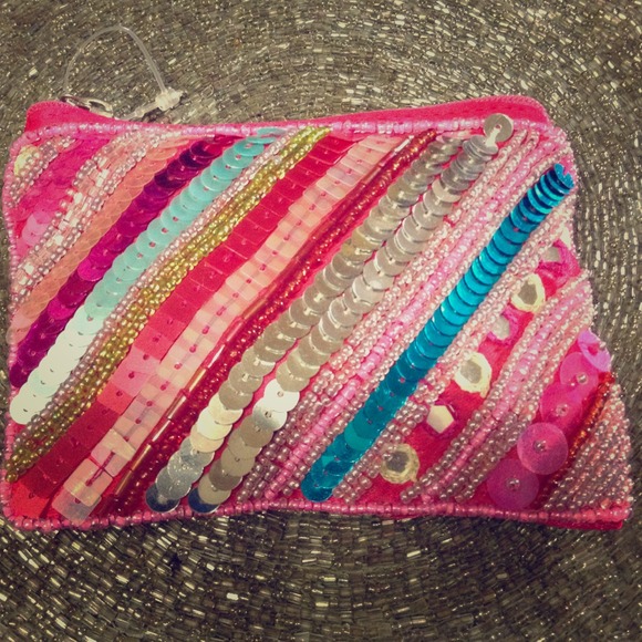 Handbags - 💰SOLD💰Very Cute Little sequin Pink Coin Purse