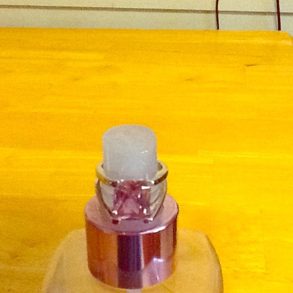 Pink crystal ring size 6