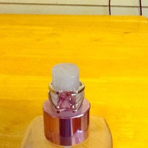 Pink crystal ring size 6