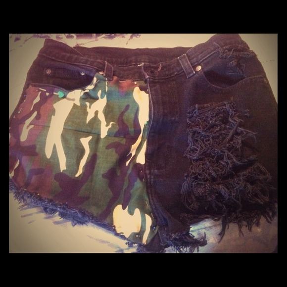 Army high waist shorts