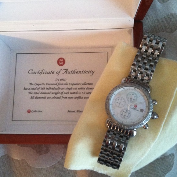 Michele watch- 2 rows of diamonds custom made